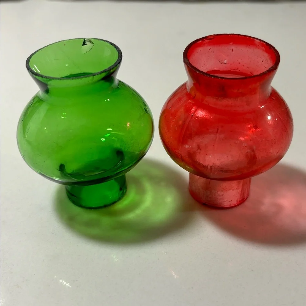 Two Vintage Mini Oil Lamp / Lanterns